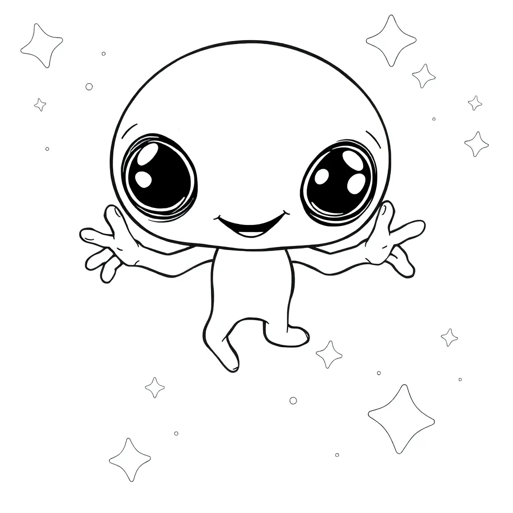 Alien coloring page