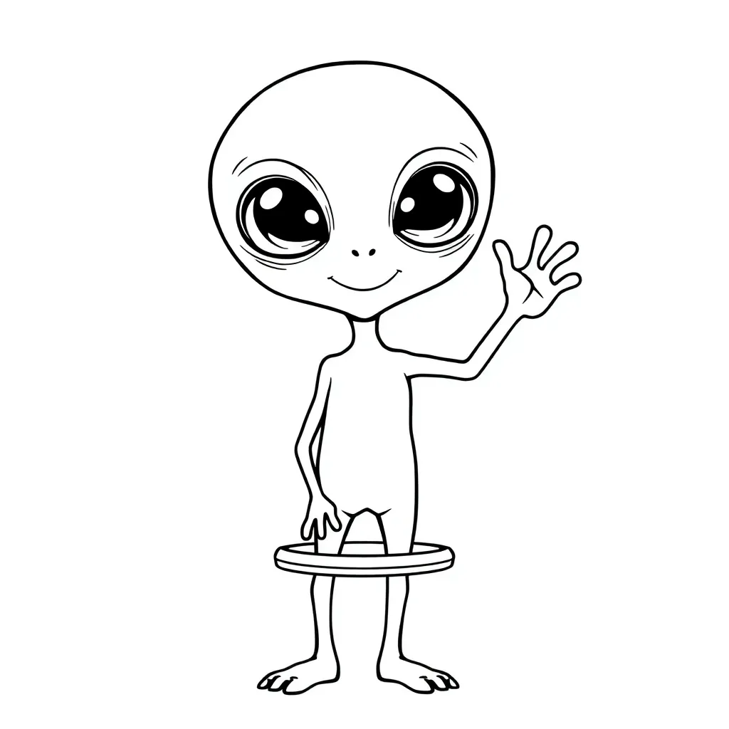 Alien coloring page