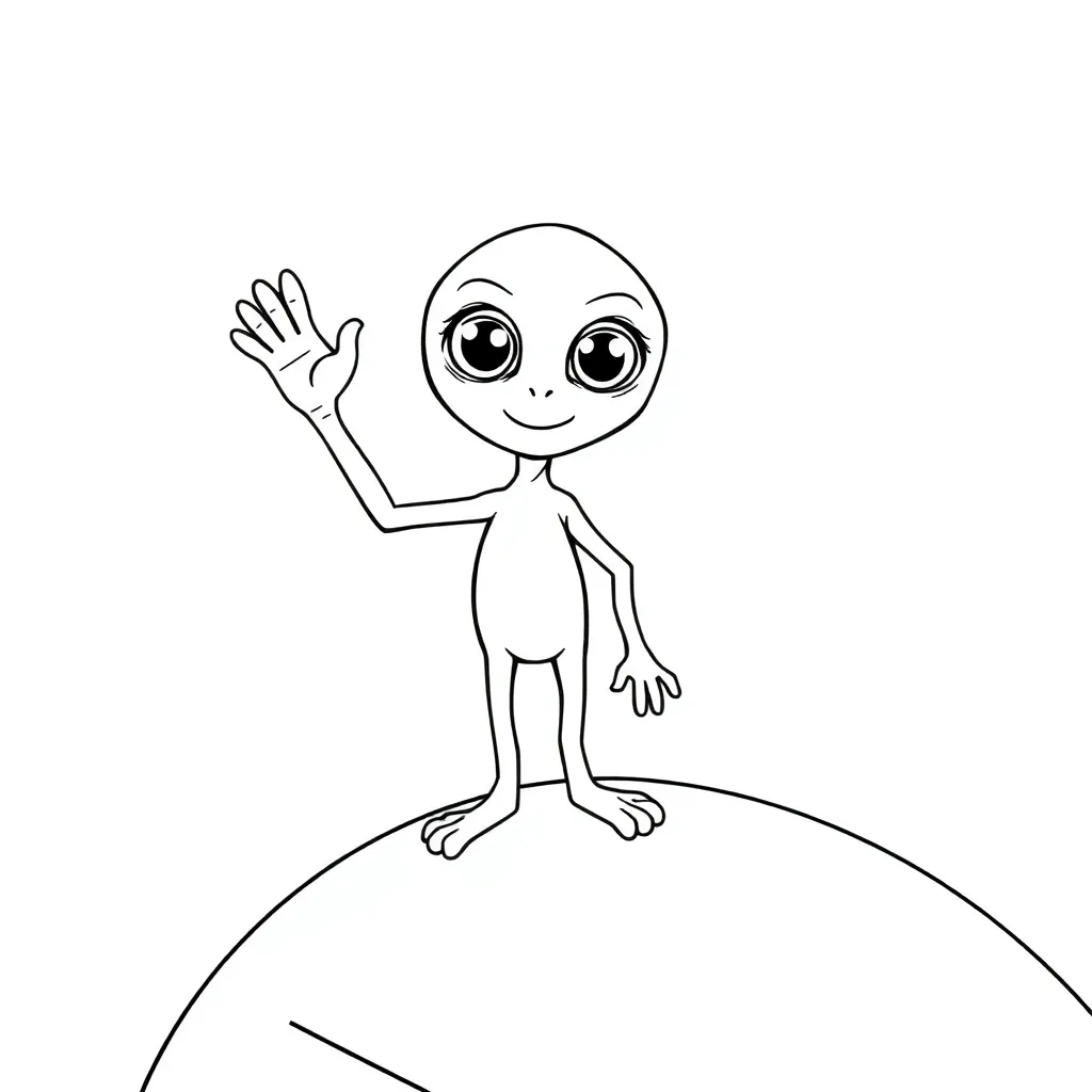 Alien coloring page