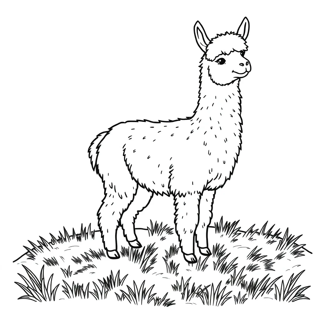 Alpaca coloring page