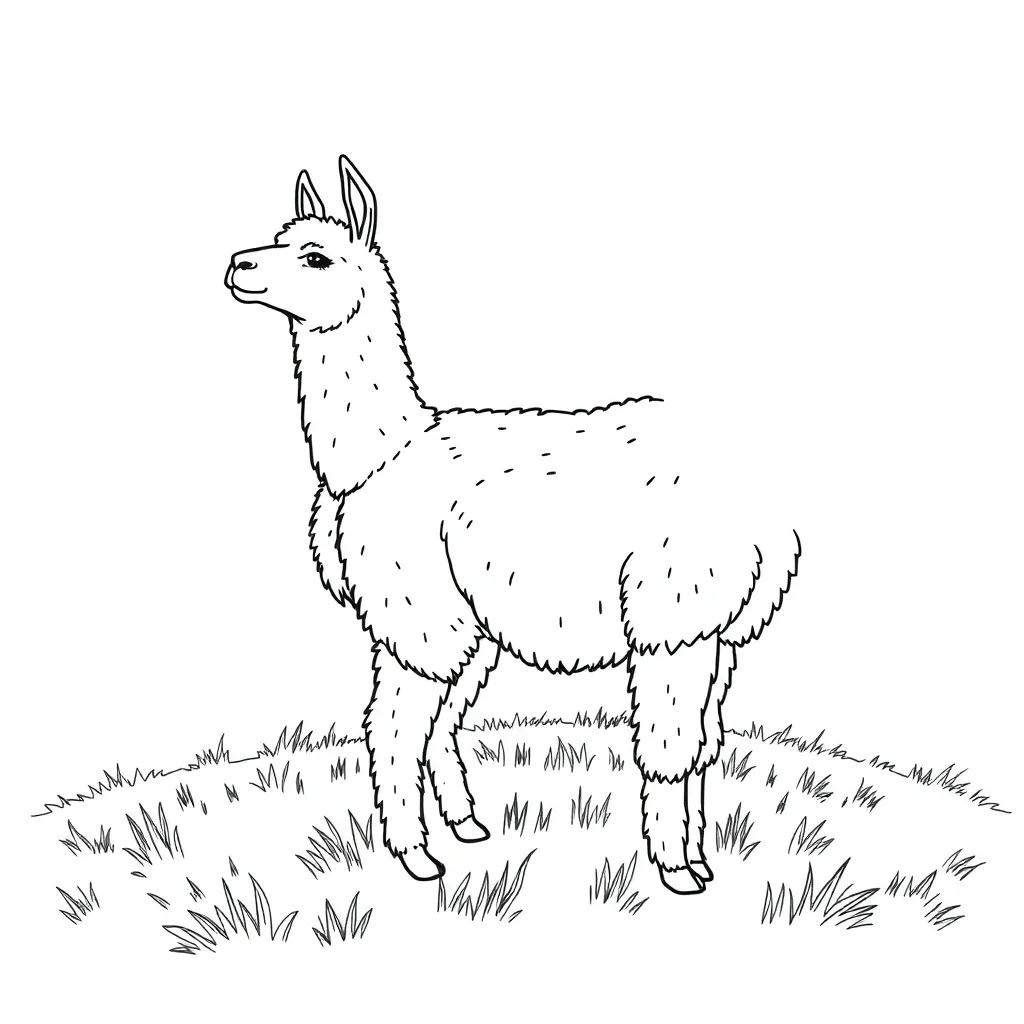 Alpaca coloring page