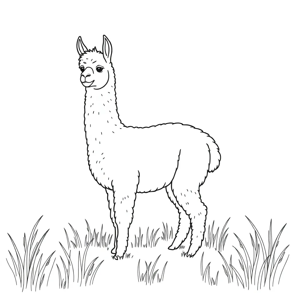 Alpaca coloring page