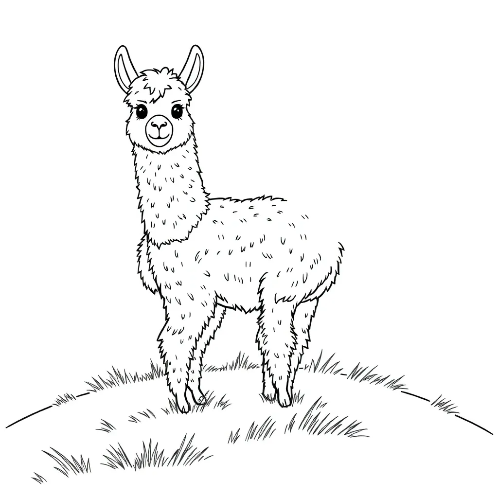 Alpaca coloring page