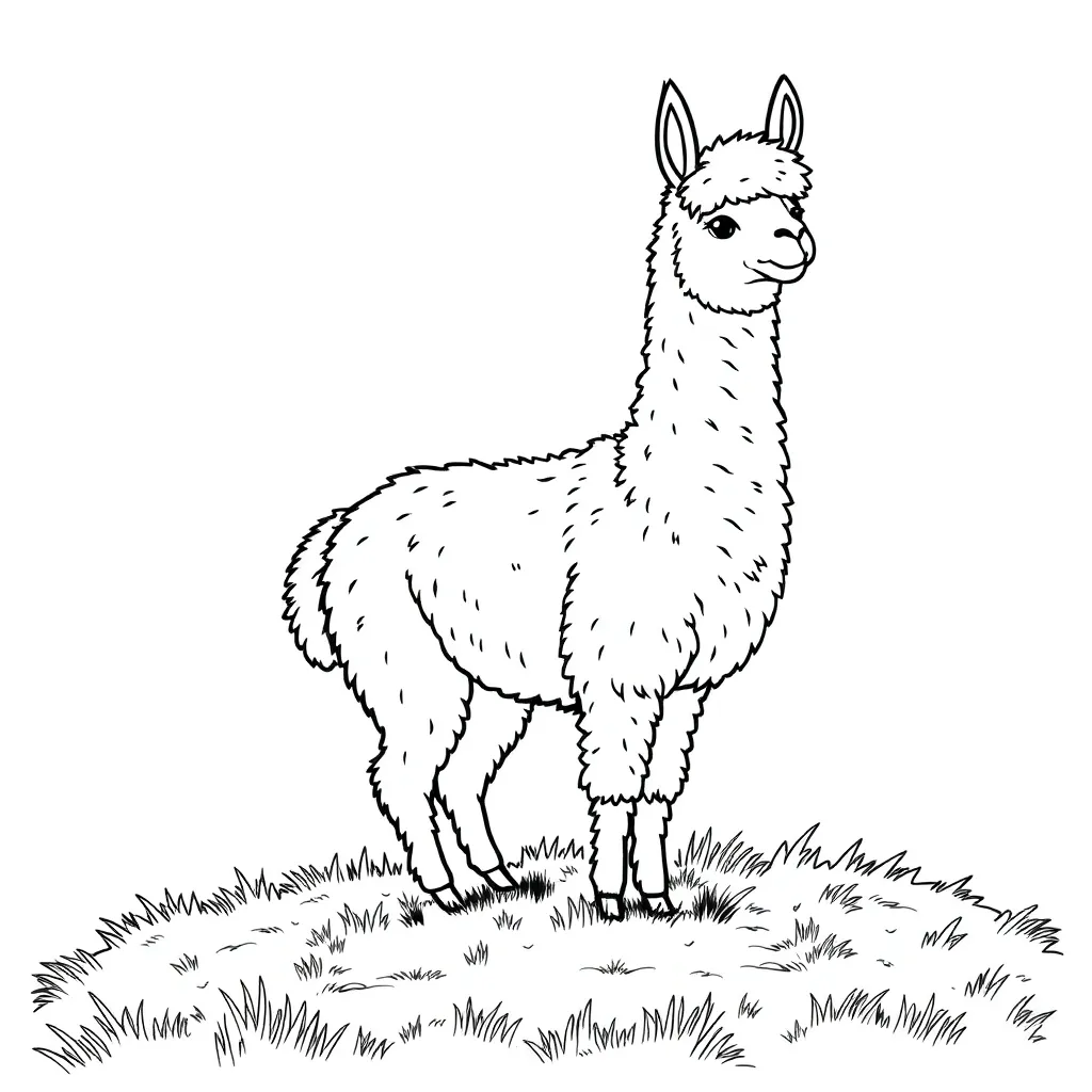Alpaca coloring page