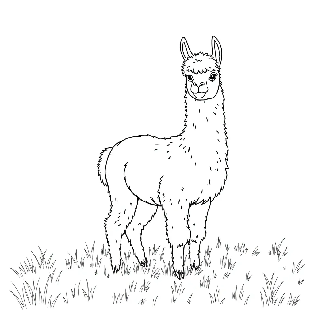 Alpaca coloring page