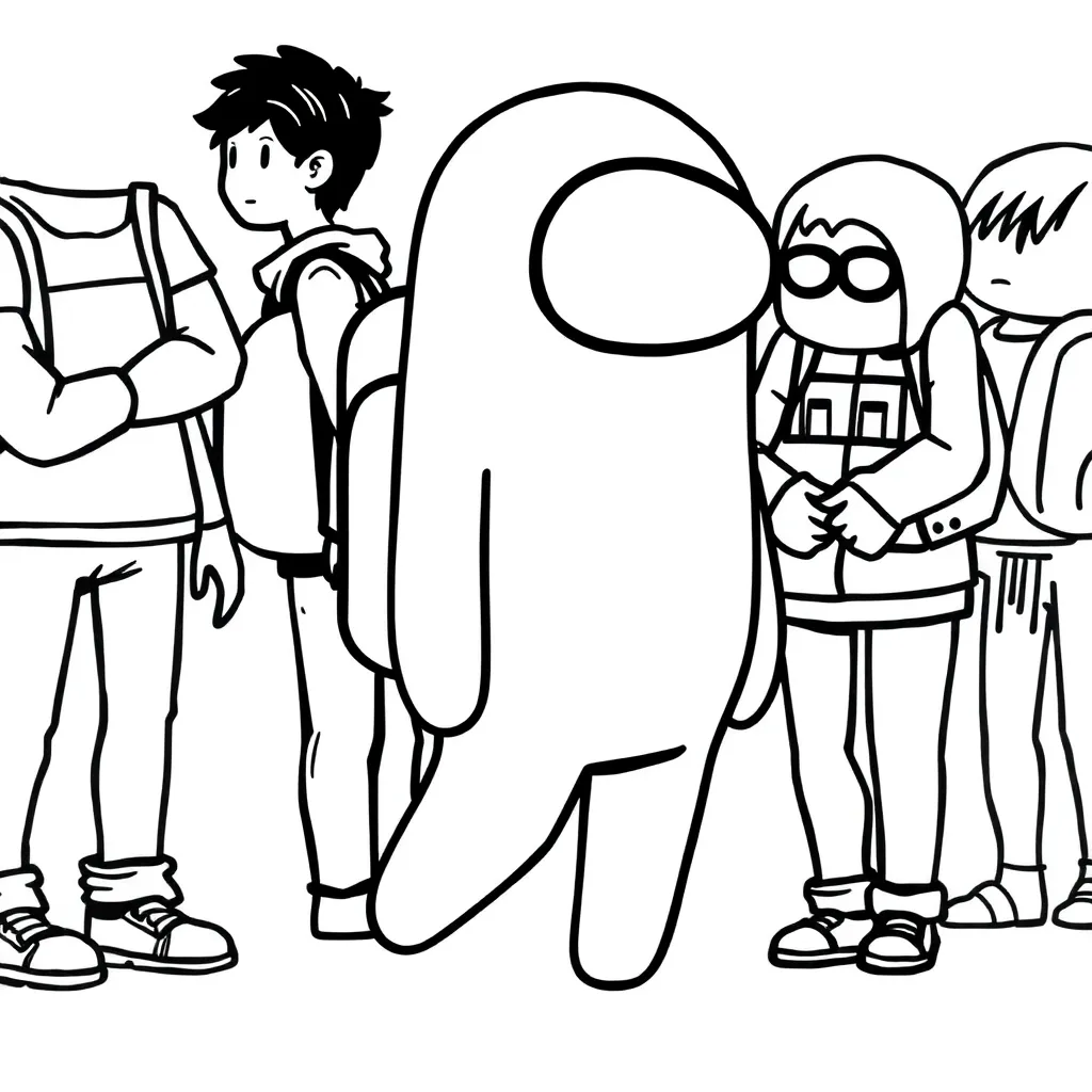 Among Us coloring page