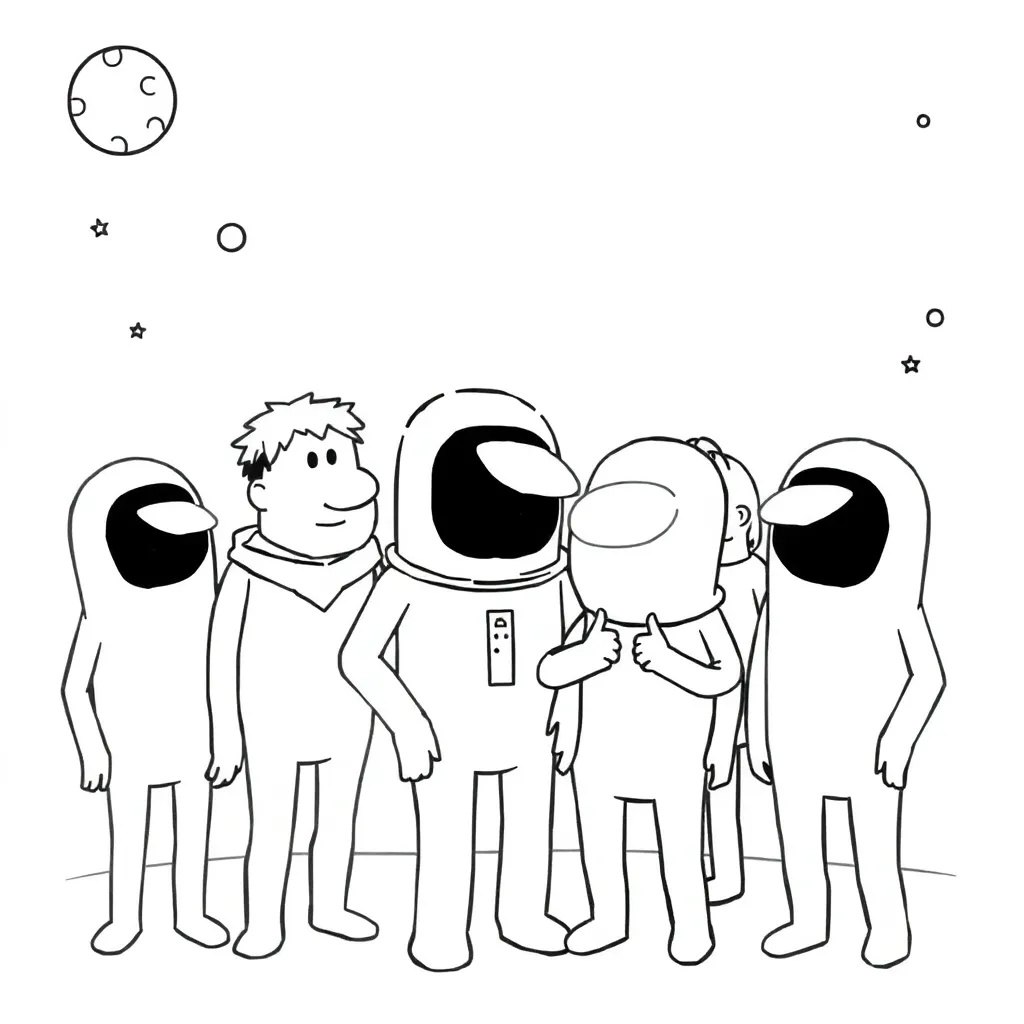 Among Us coloring page