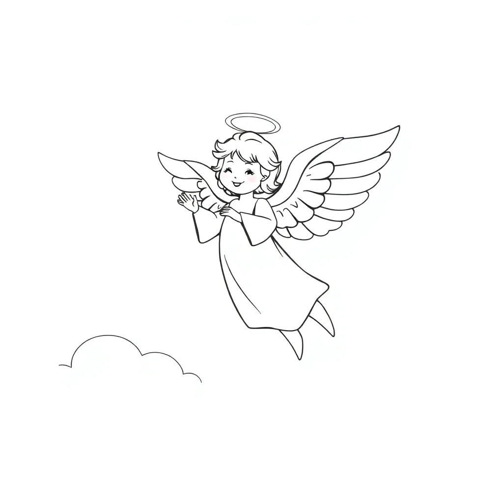 Angel coloring page