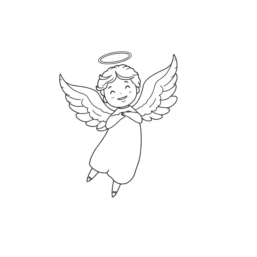 Angel coloring page