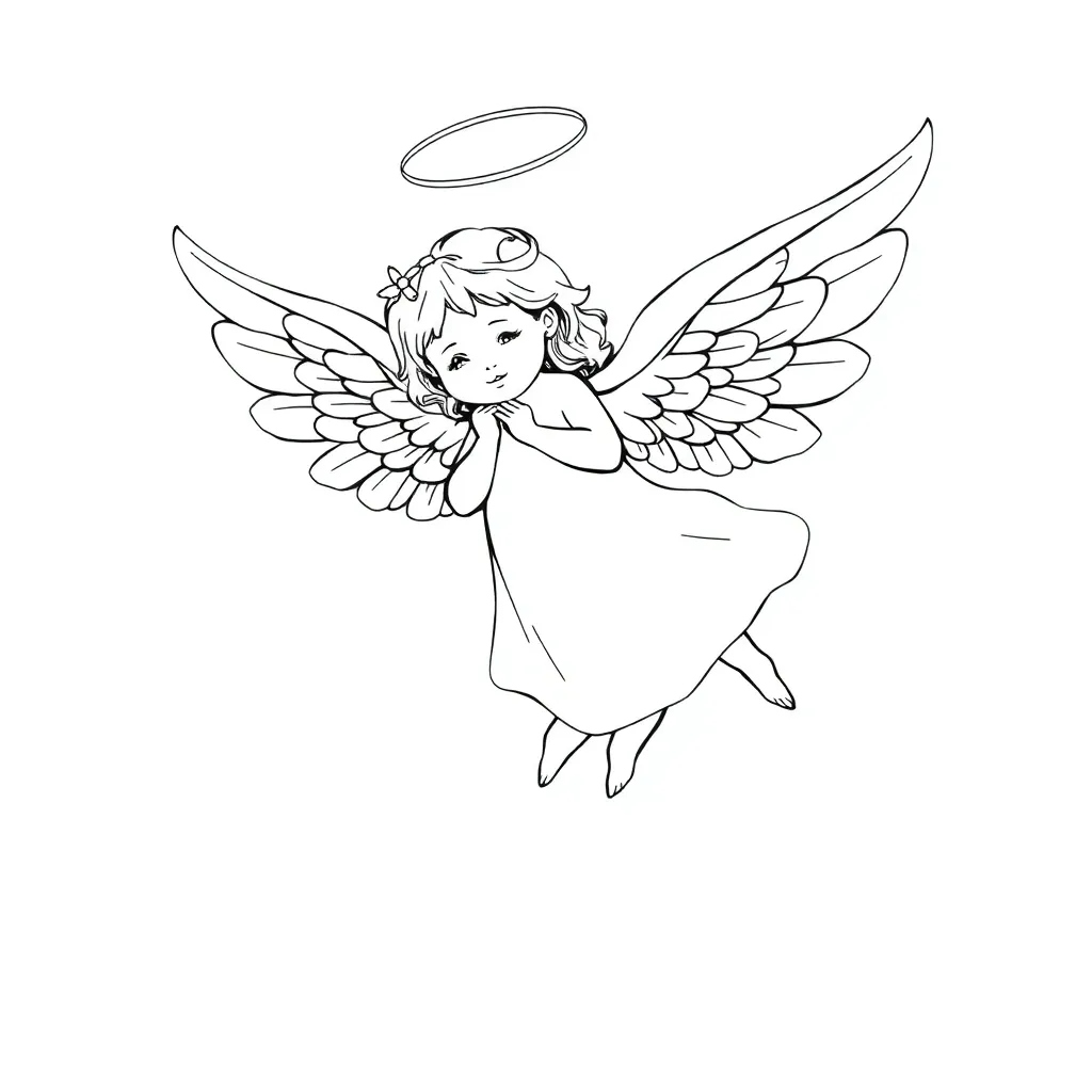 Angel coloring page