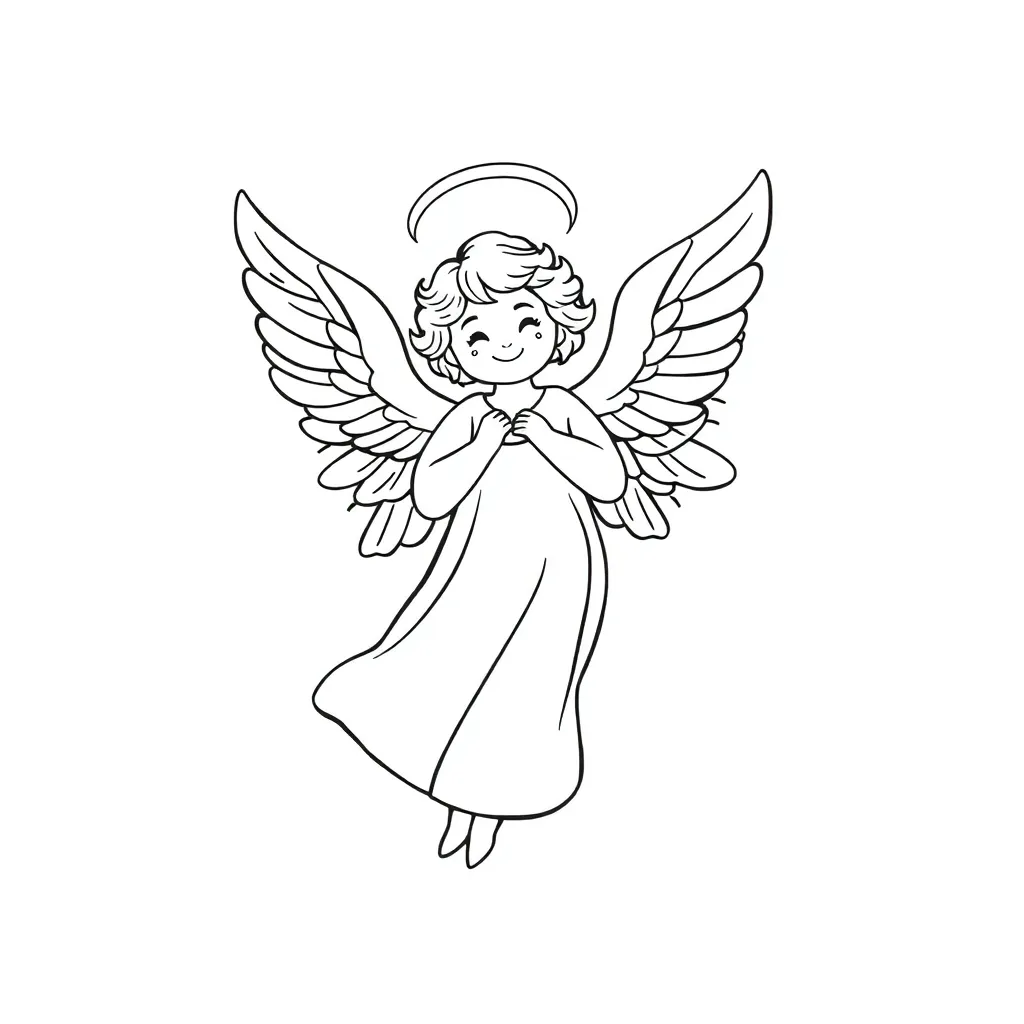 Angel coloring page