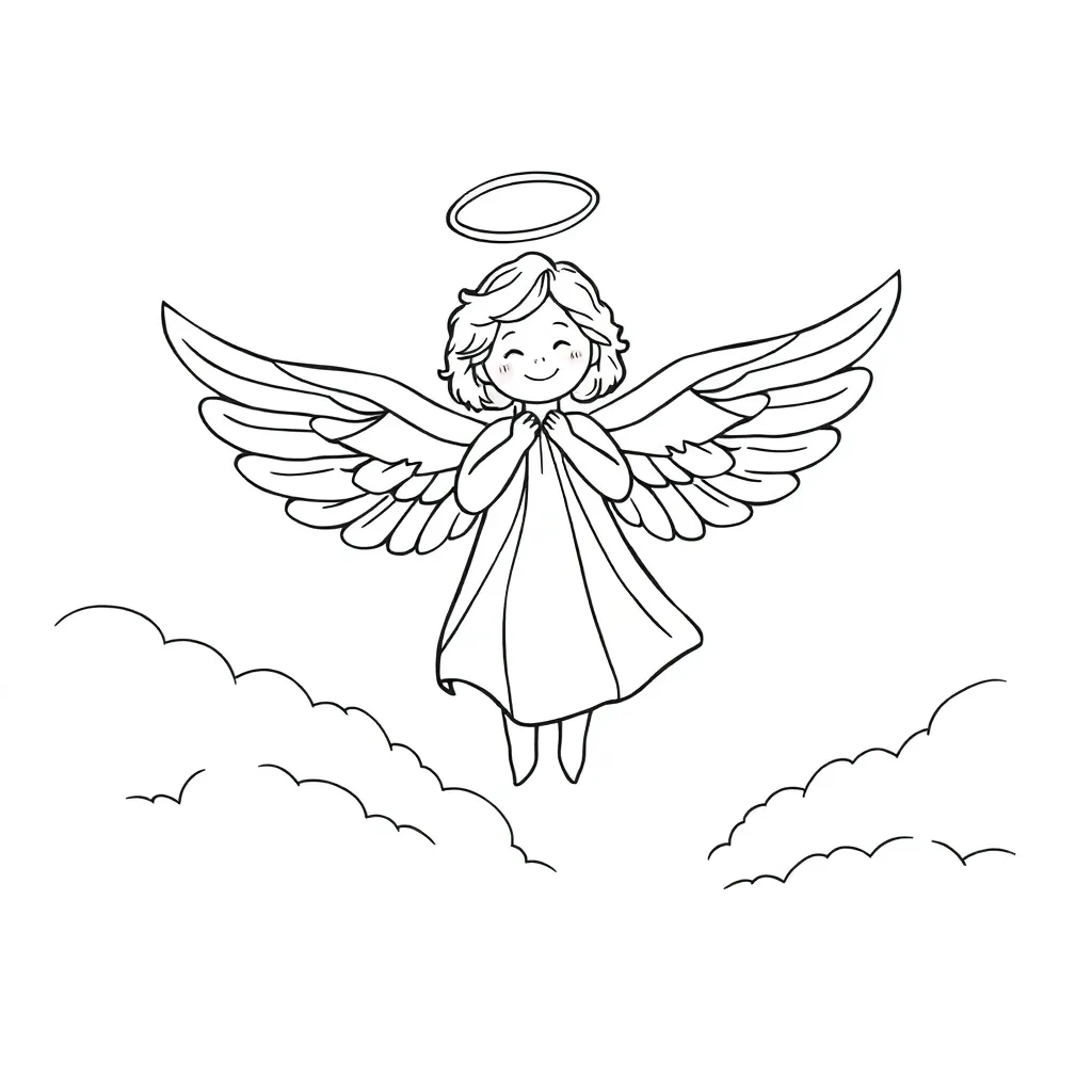Angel coloring page