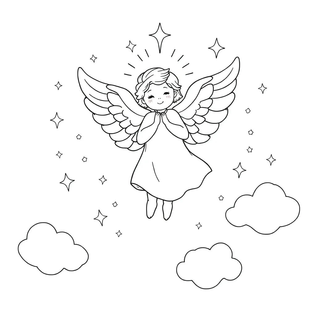 Angel coloring page
