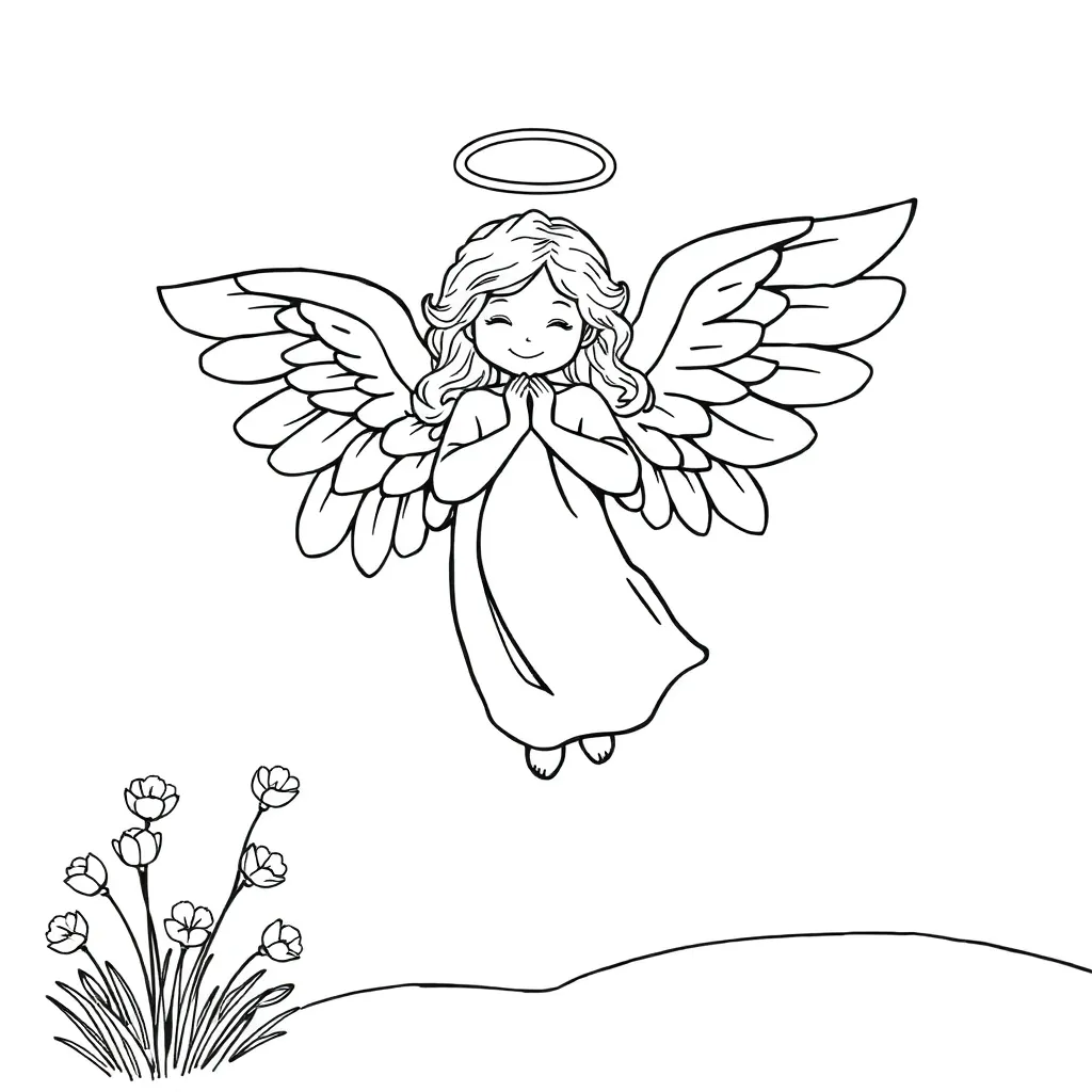 Angel coloring page