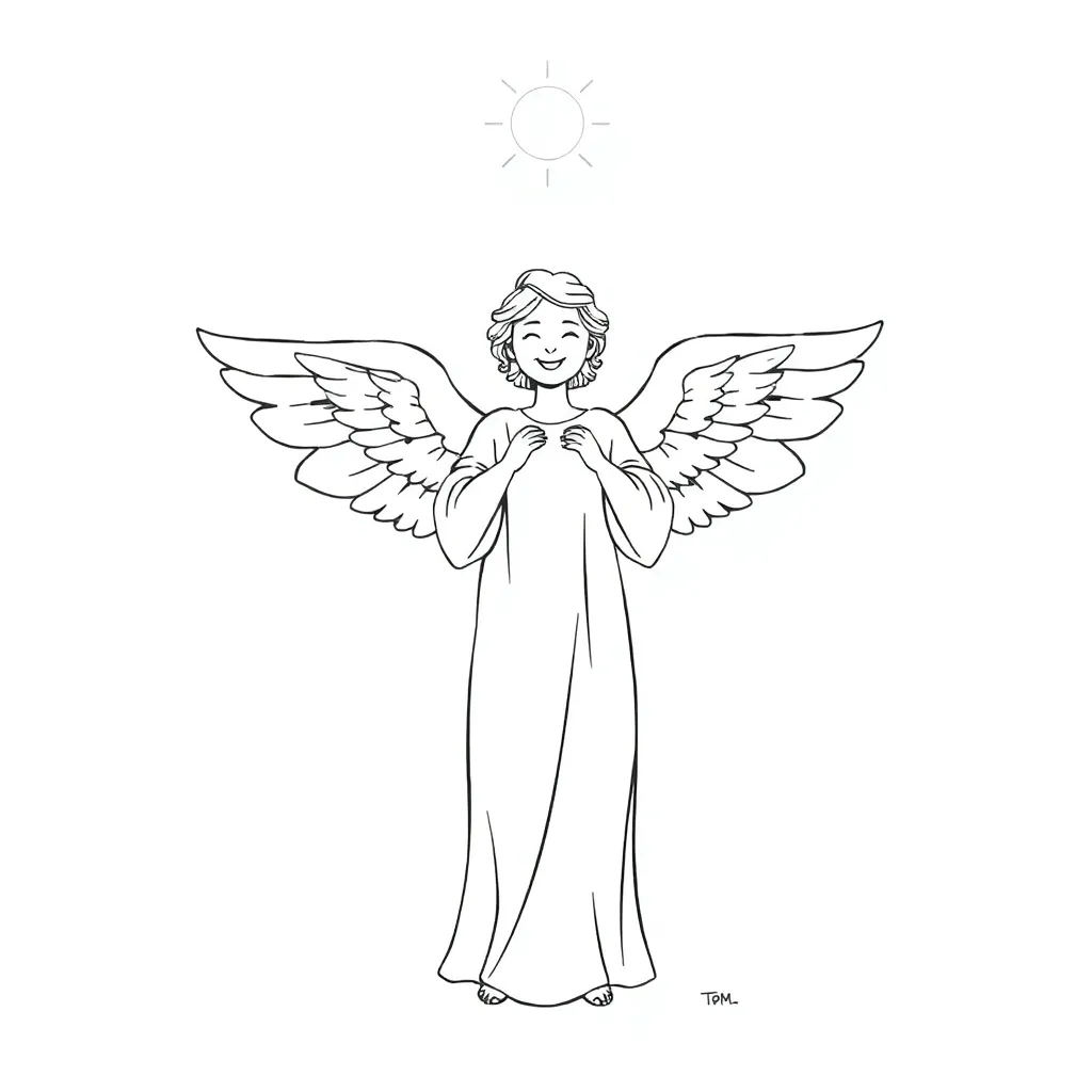Angel coloring page
