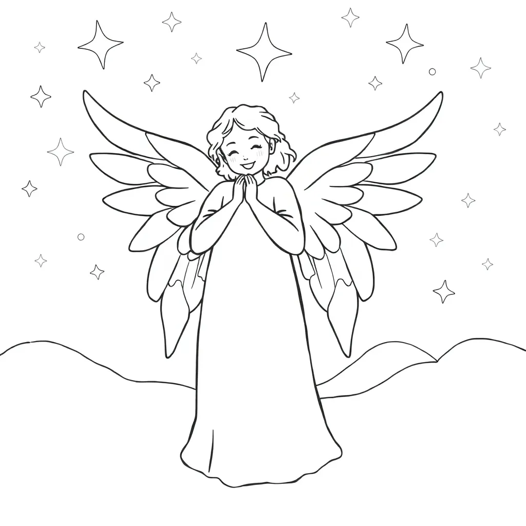 Angel coloring page