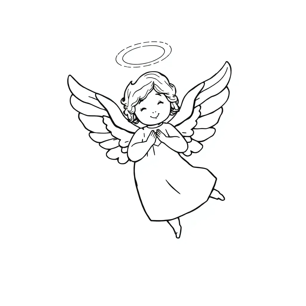 Angel coloring page