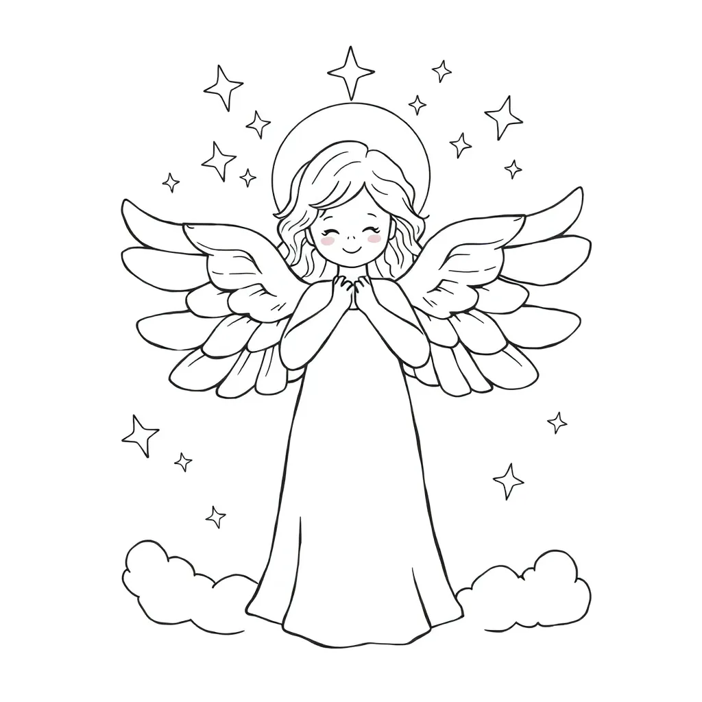 Angel coloring page