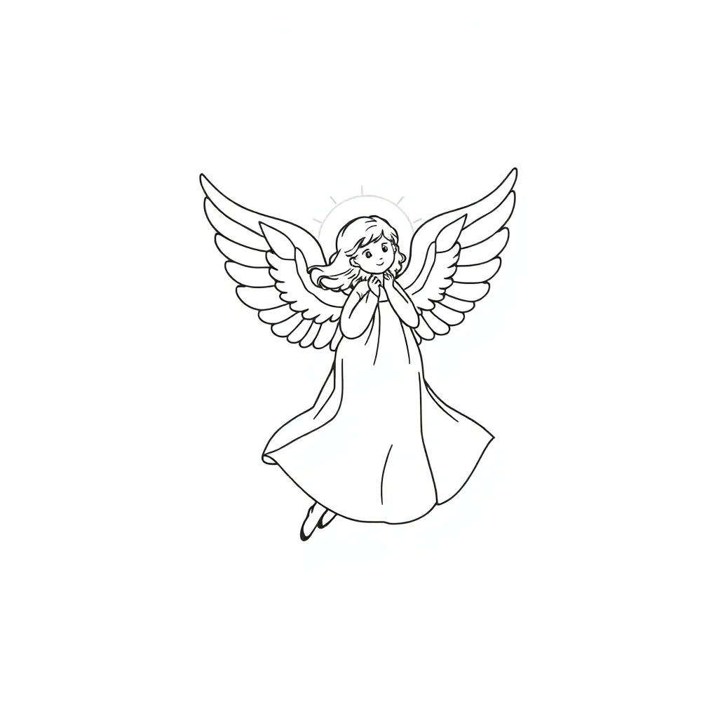 Angel coloring page