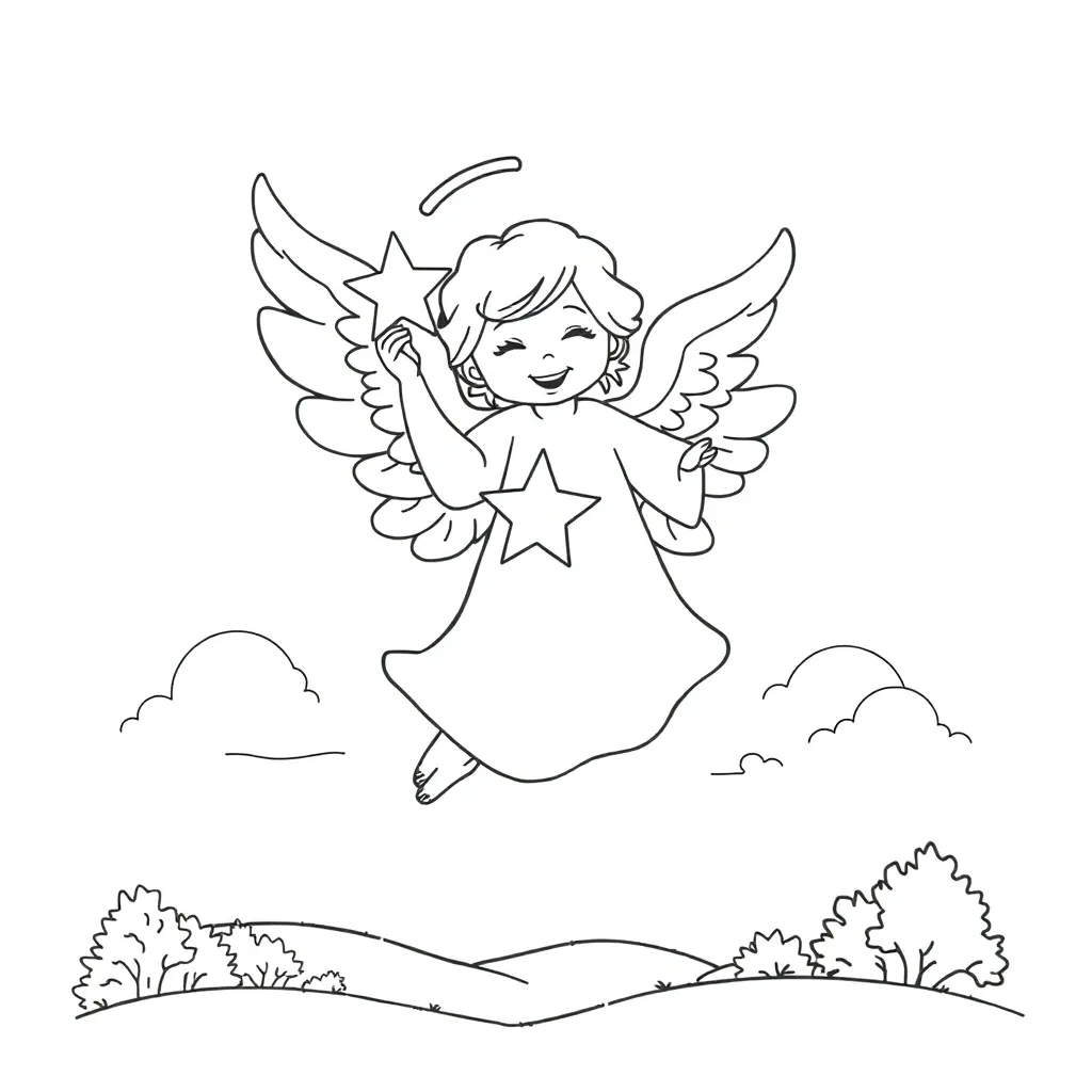 Angel coloring page