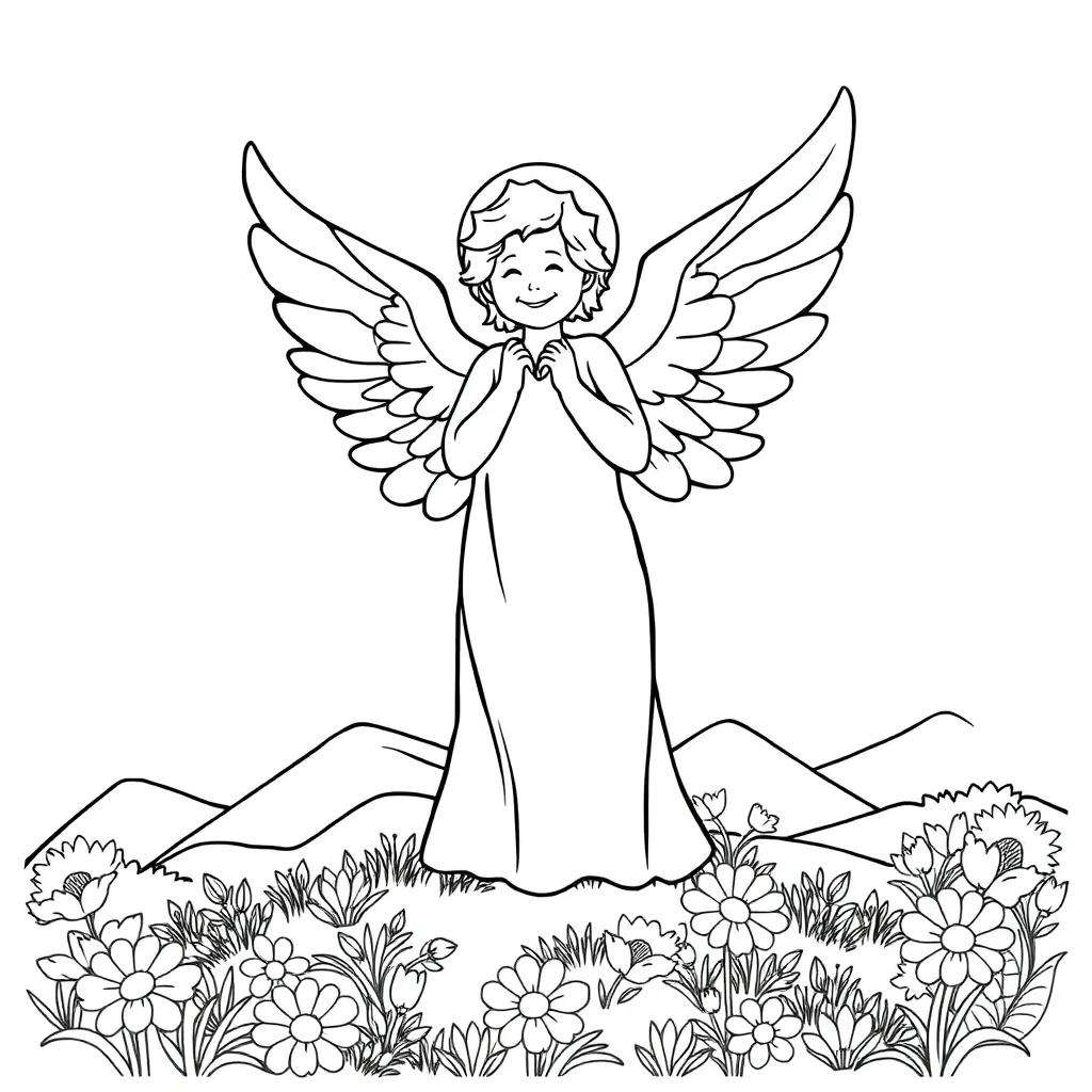 Angel coloring page