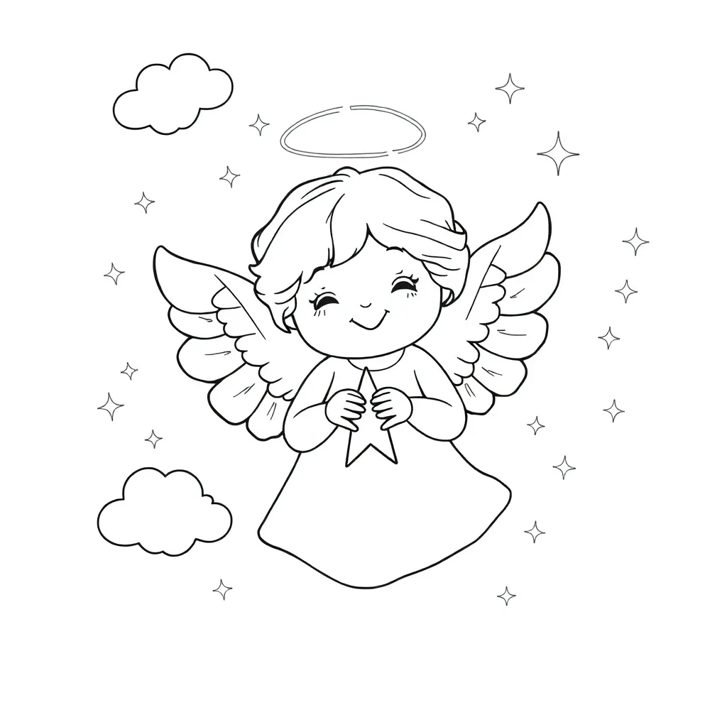 Angel coloring page