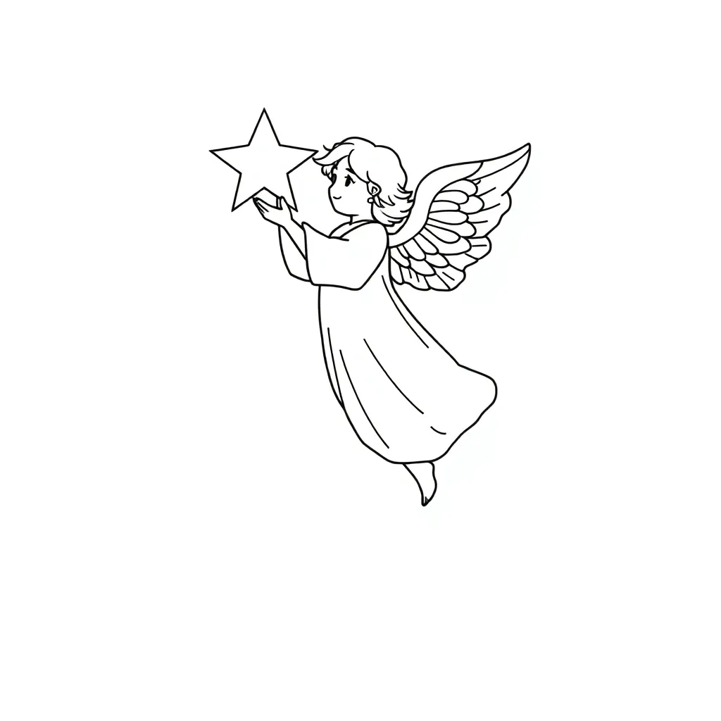 Angel coloring page