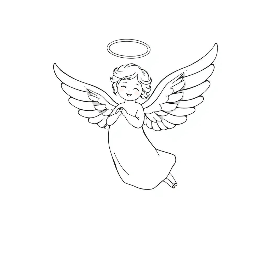 Angel coloring page