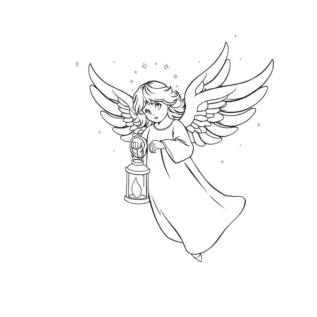 Angel coloring page