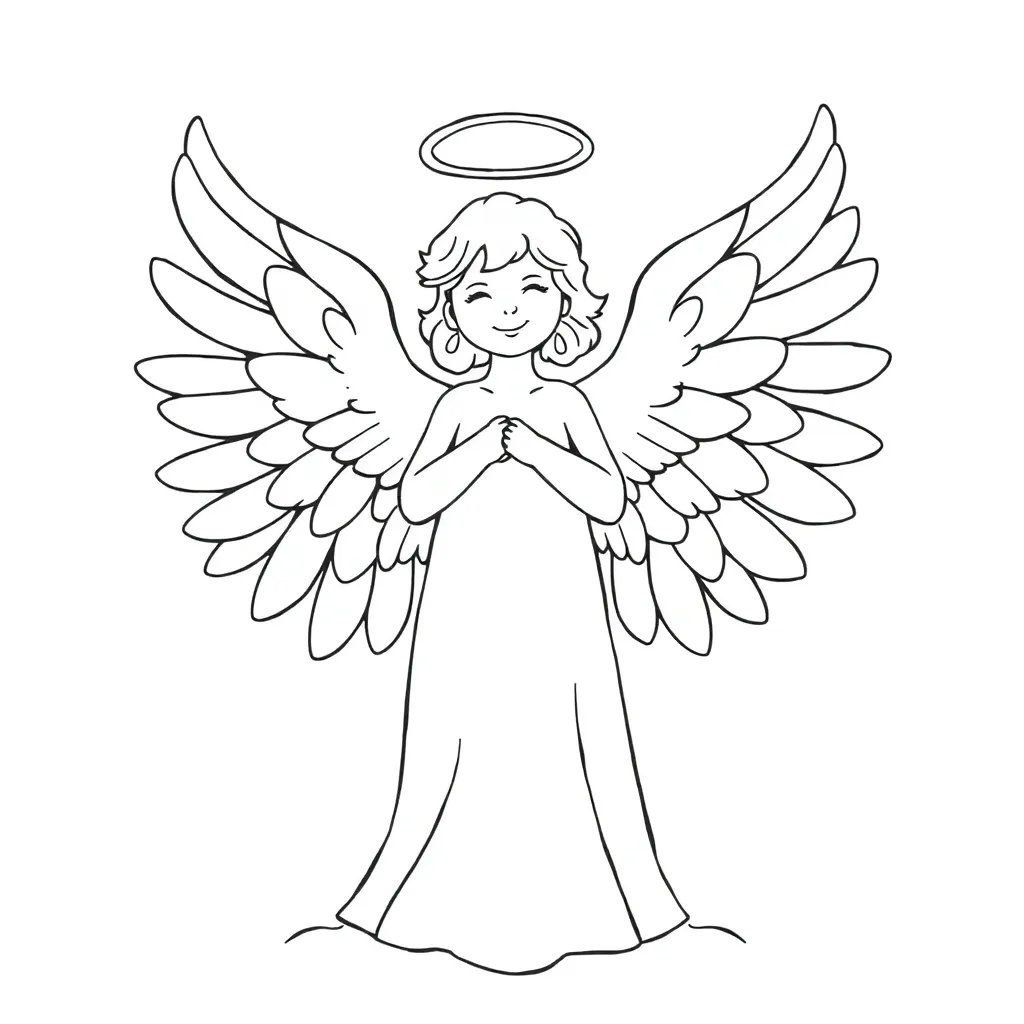 Angel coloring page