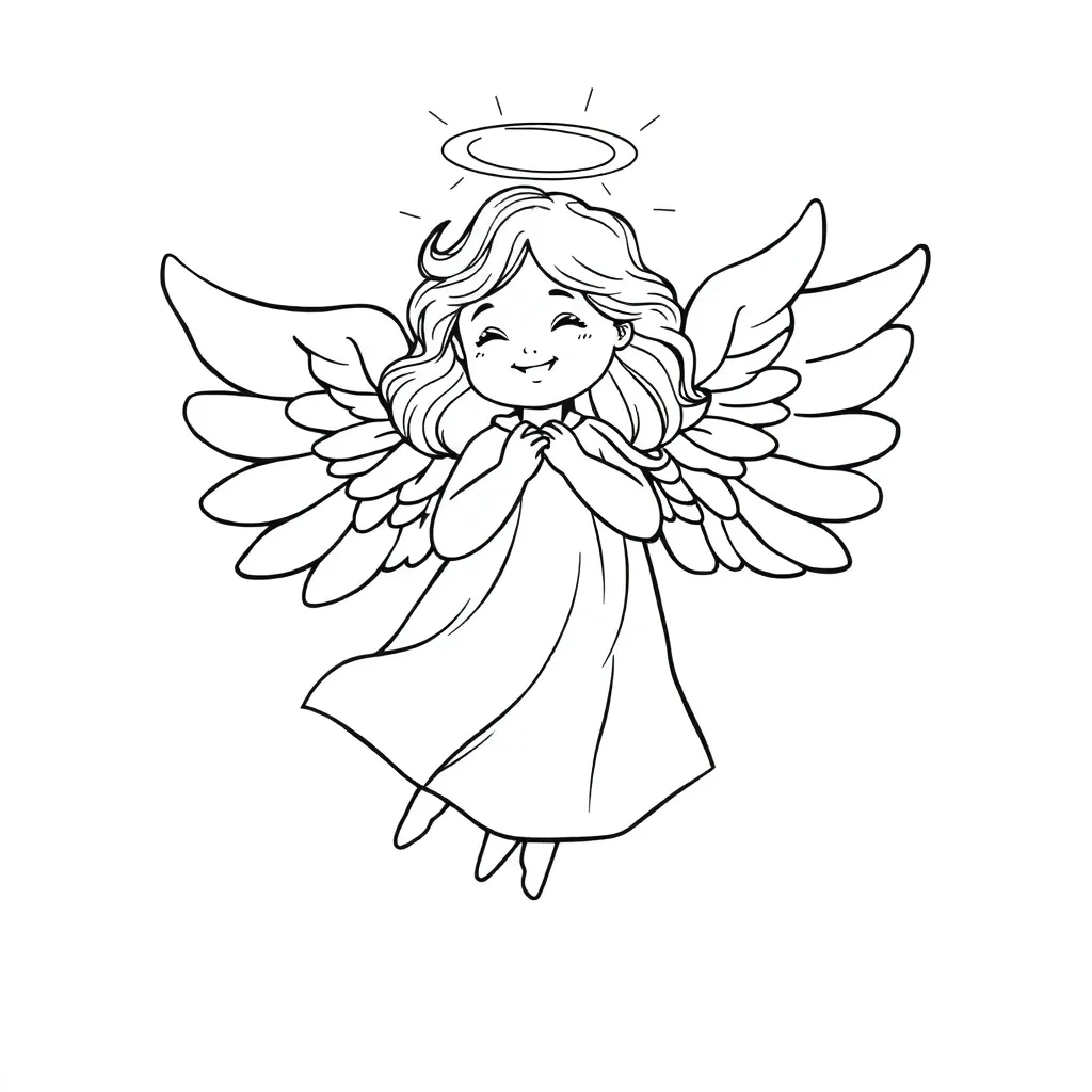 Angel coloring page