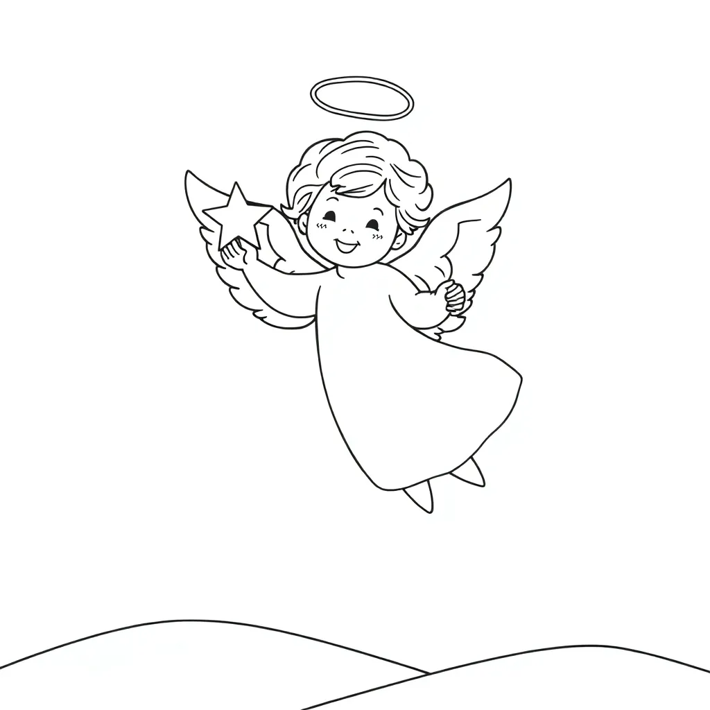Angel coloring page
