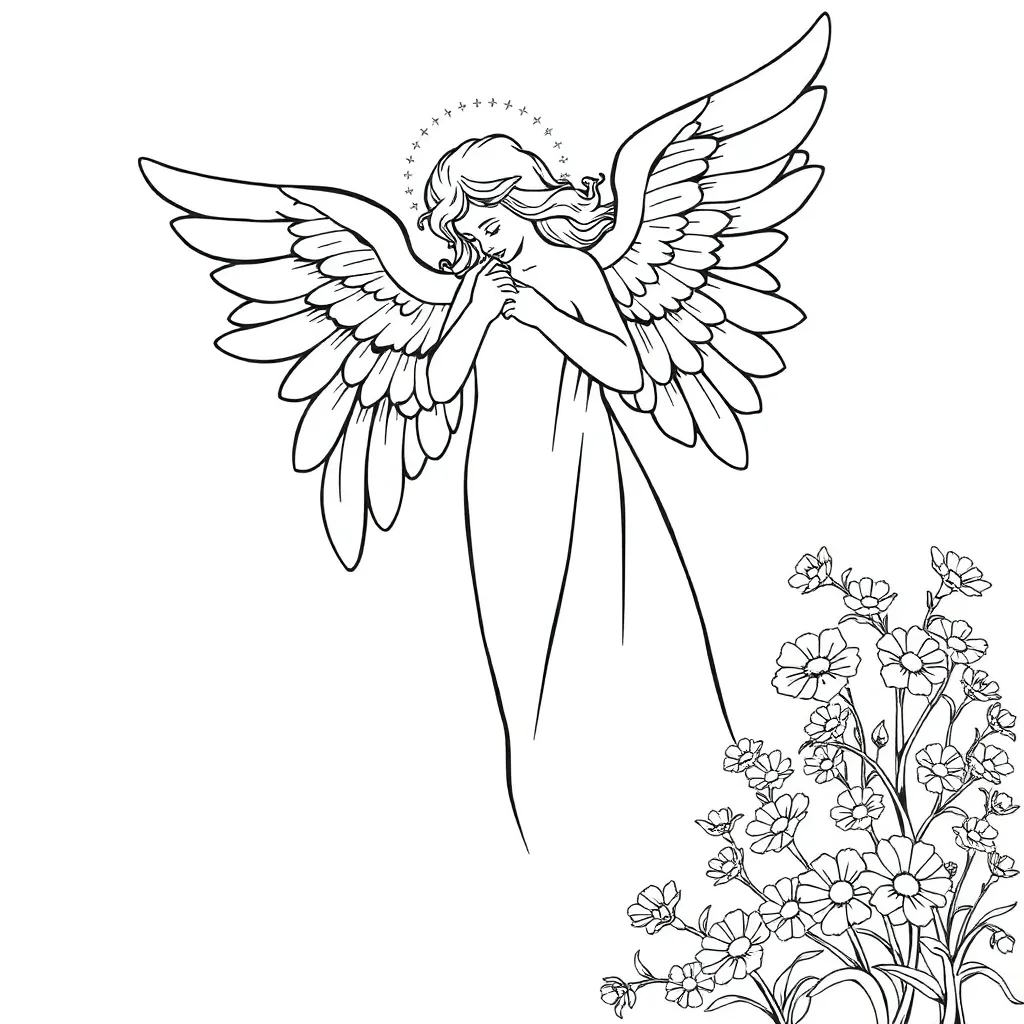 Angel coloring page