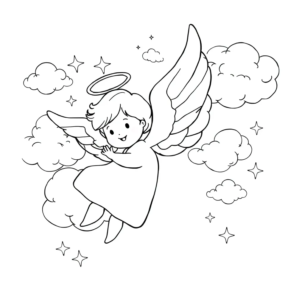 Angel coloring page