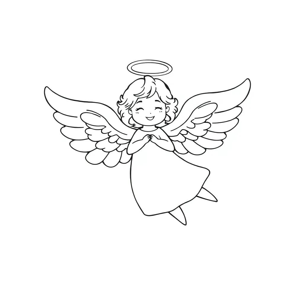 Angel coloring page