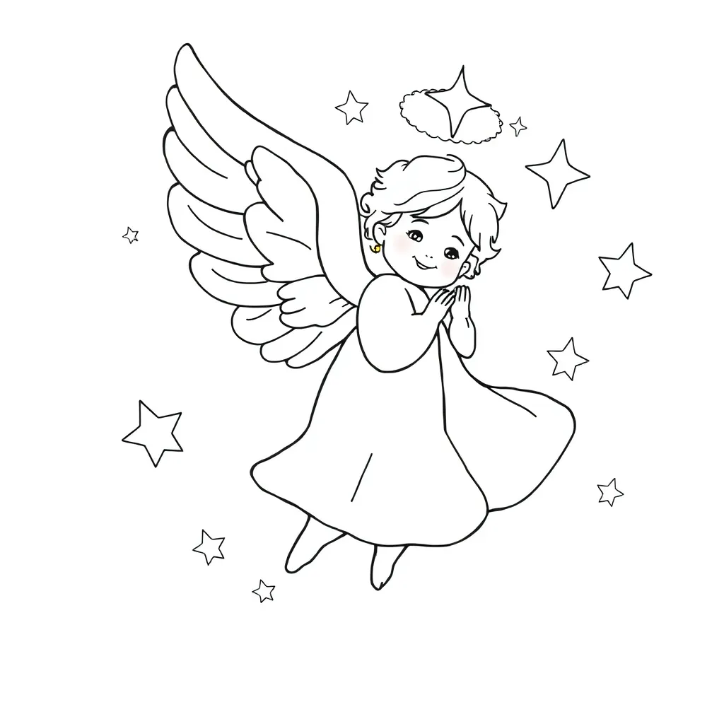Angel coloring page