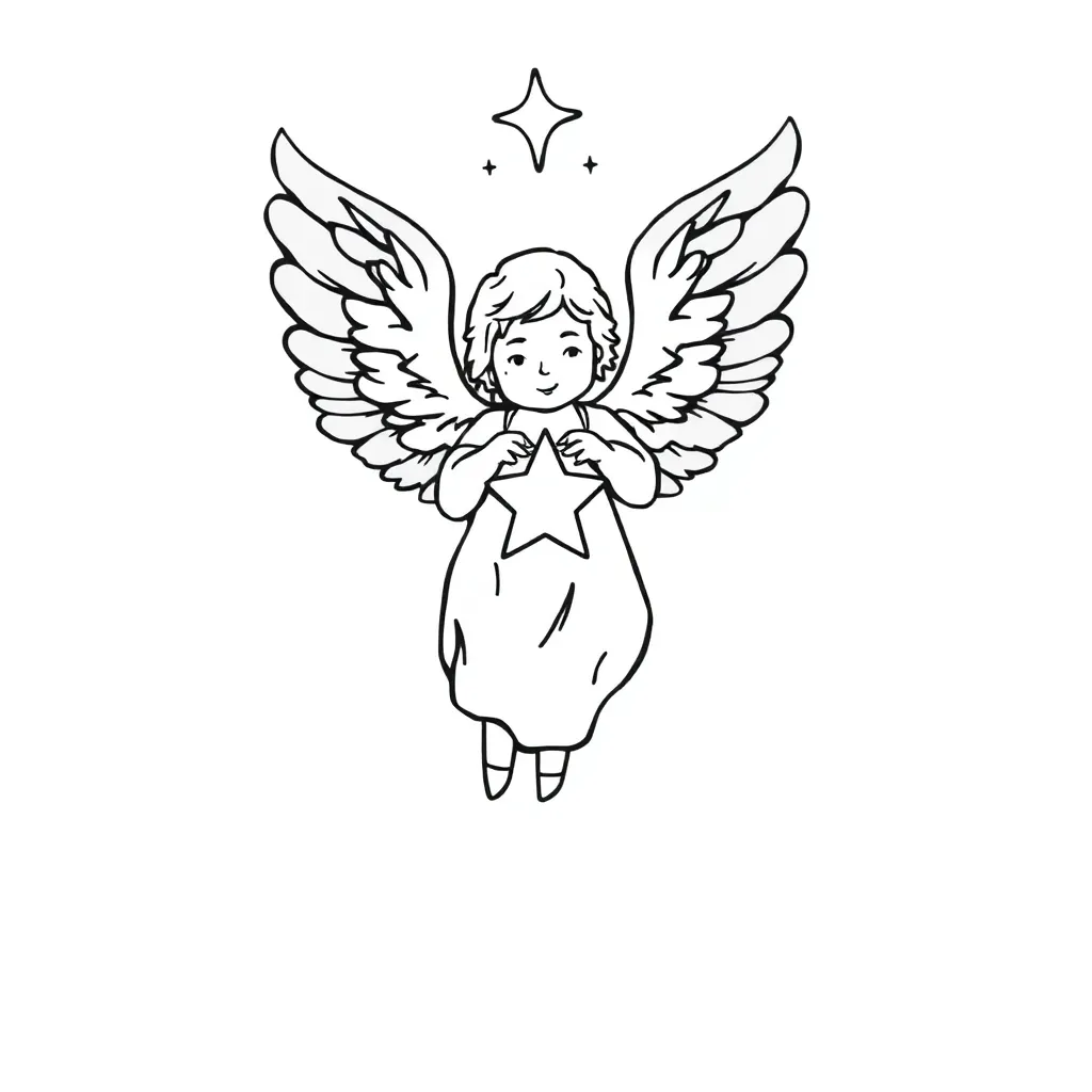 Angel coloring page