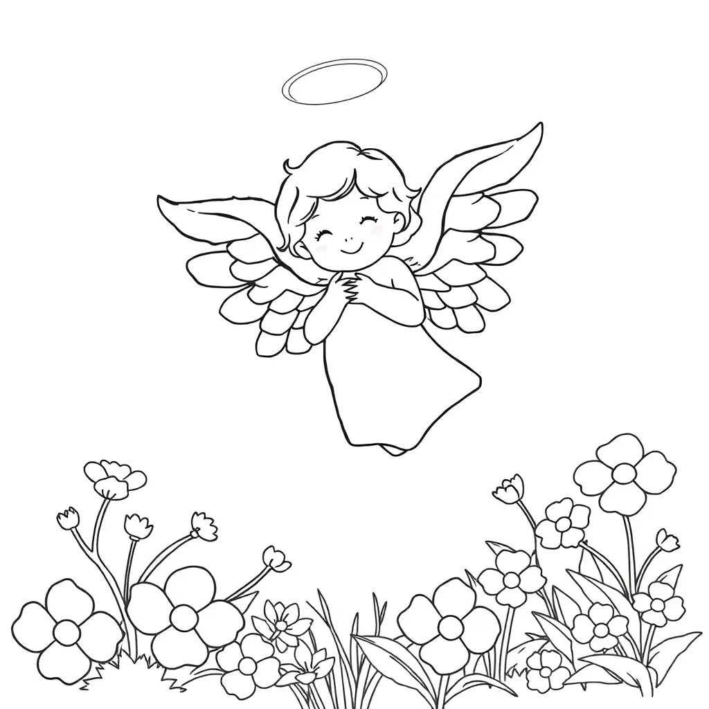 Angel coloring page