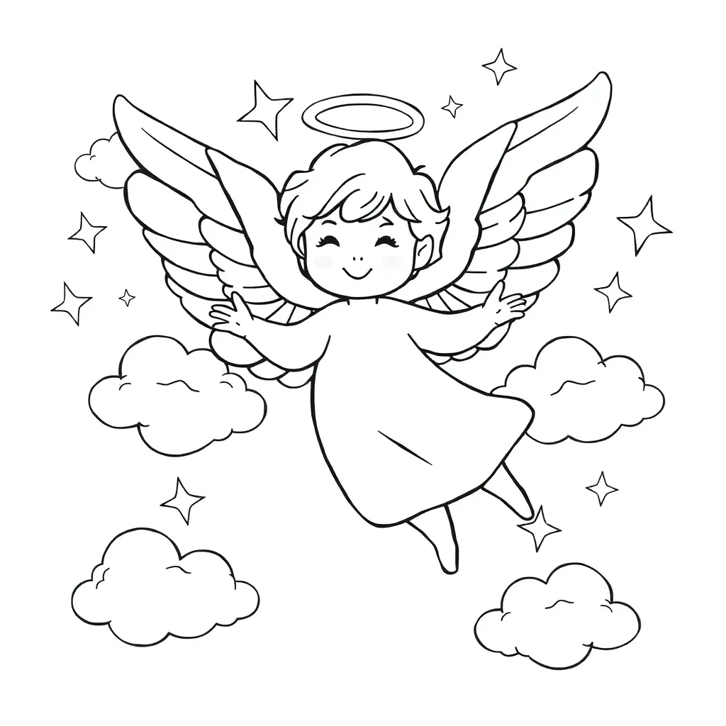 Angel coloring page