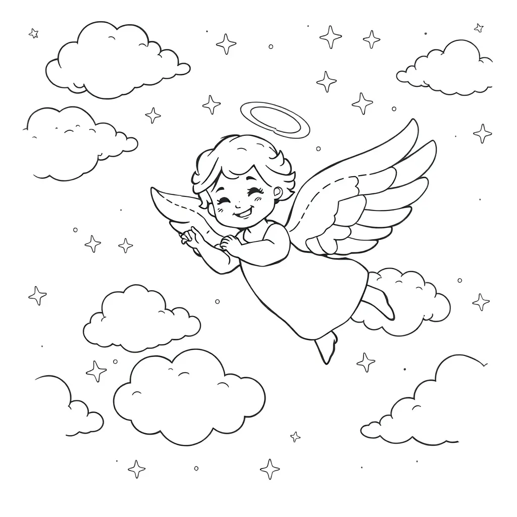 Angel coloring page