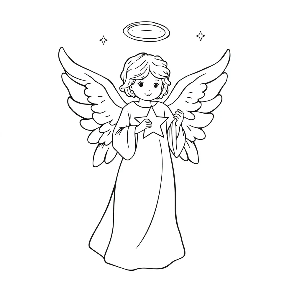 Angel coloring page