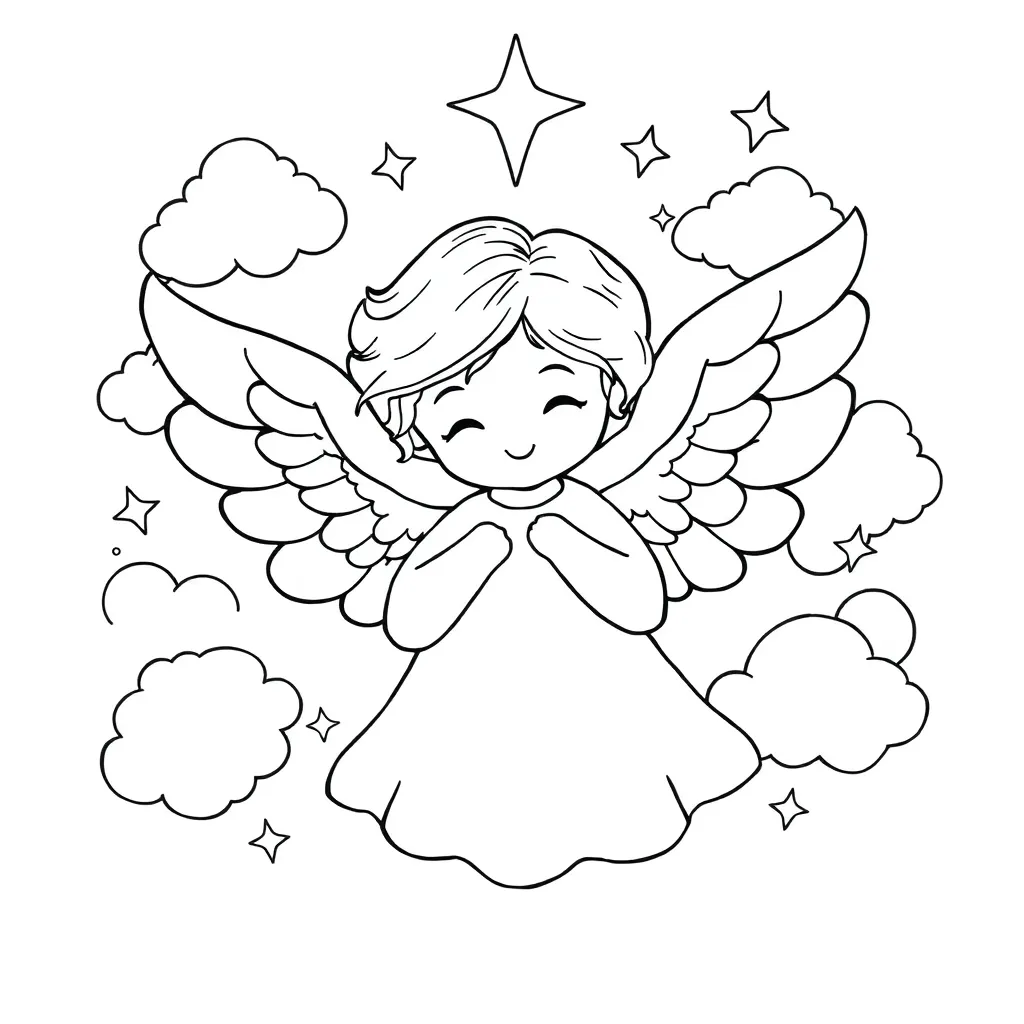 Angel coloring page