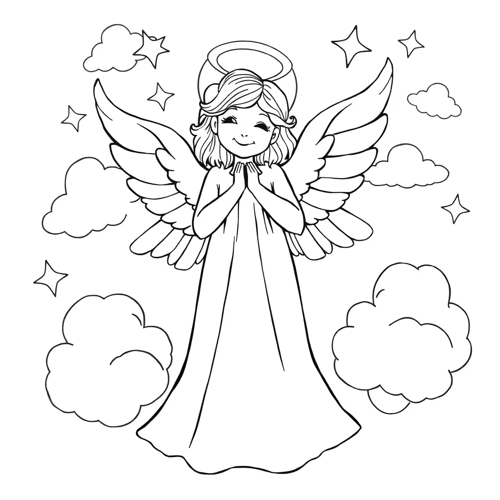 Angel coloring page