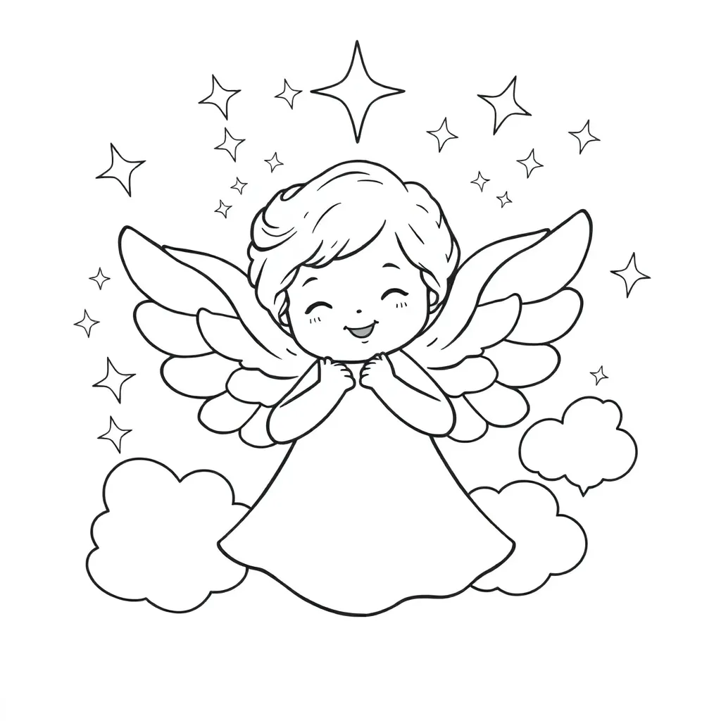 Angel coloring page