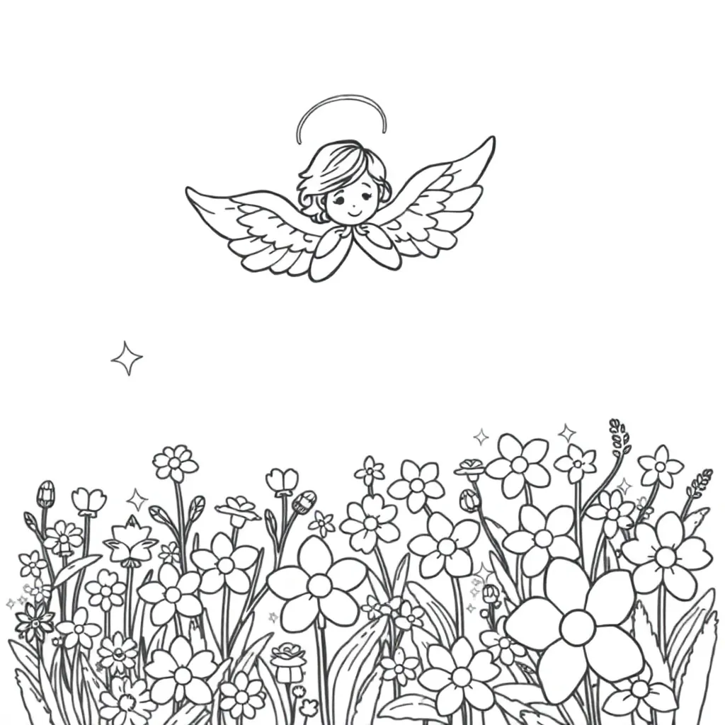 Angel coloring page