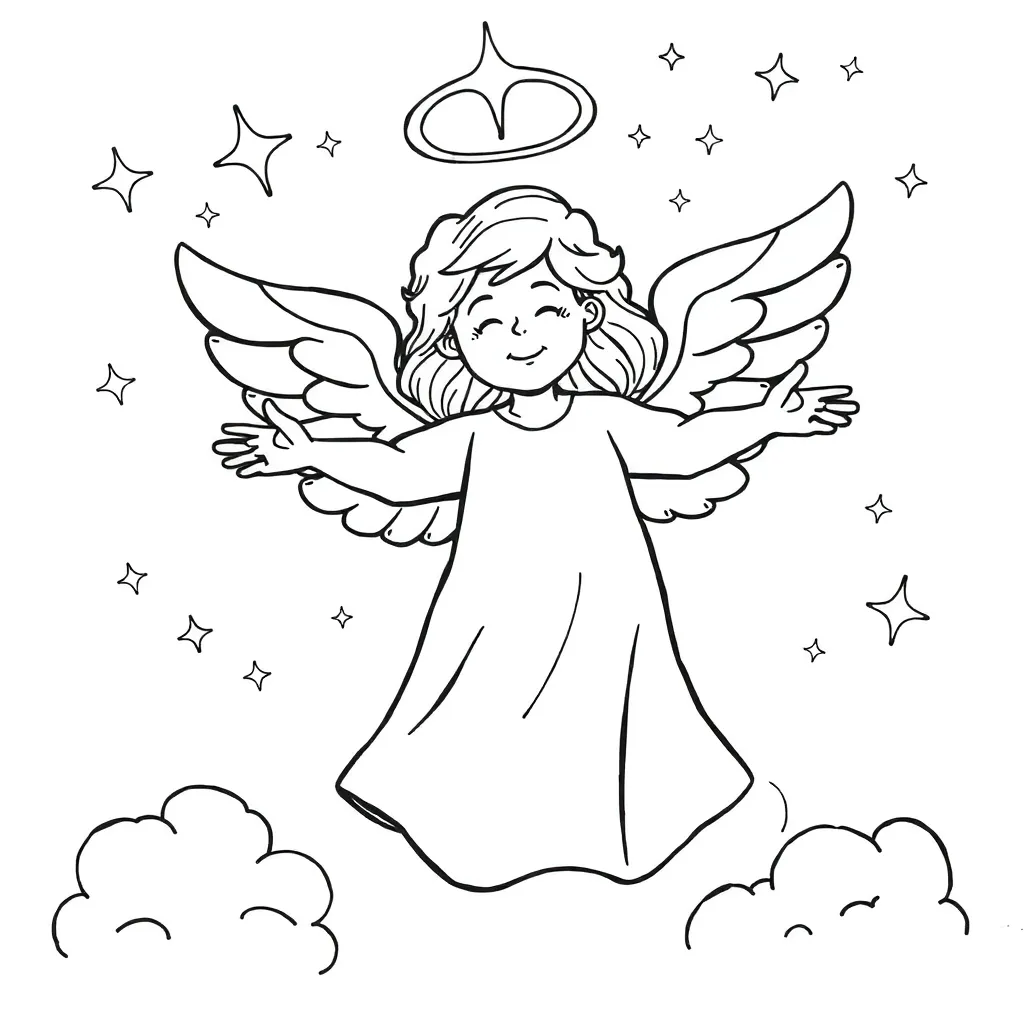 Angel coloring page