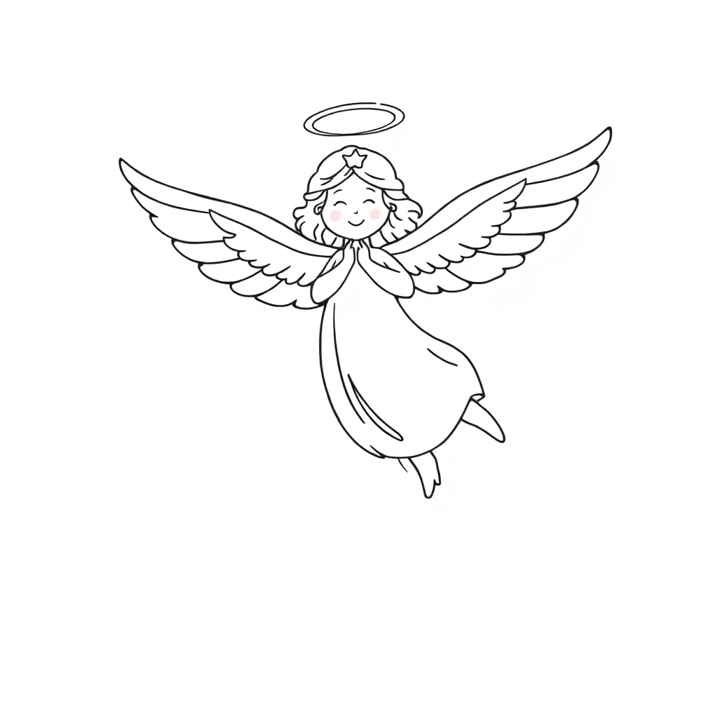 Angel coloring page