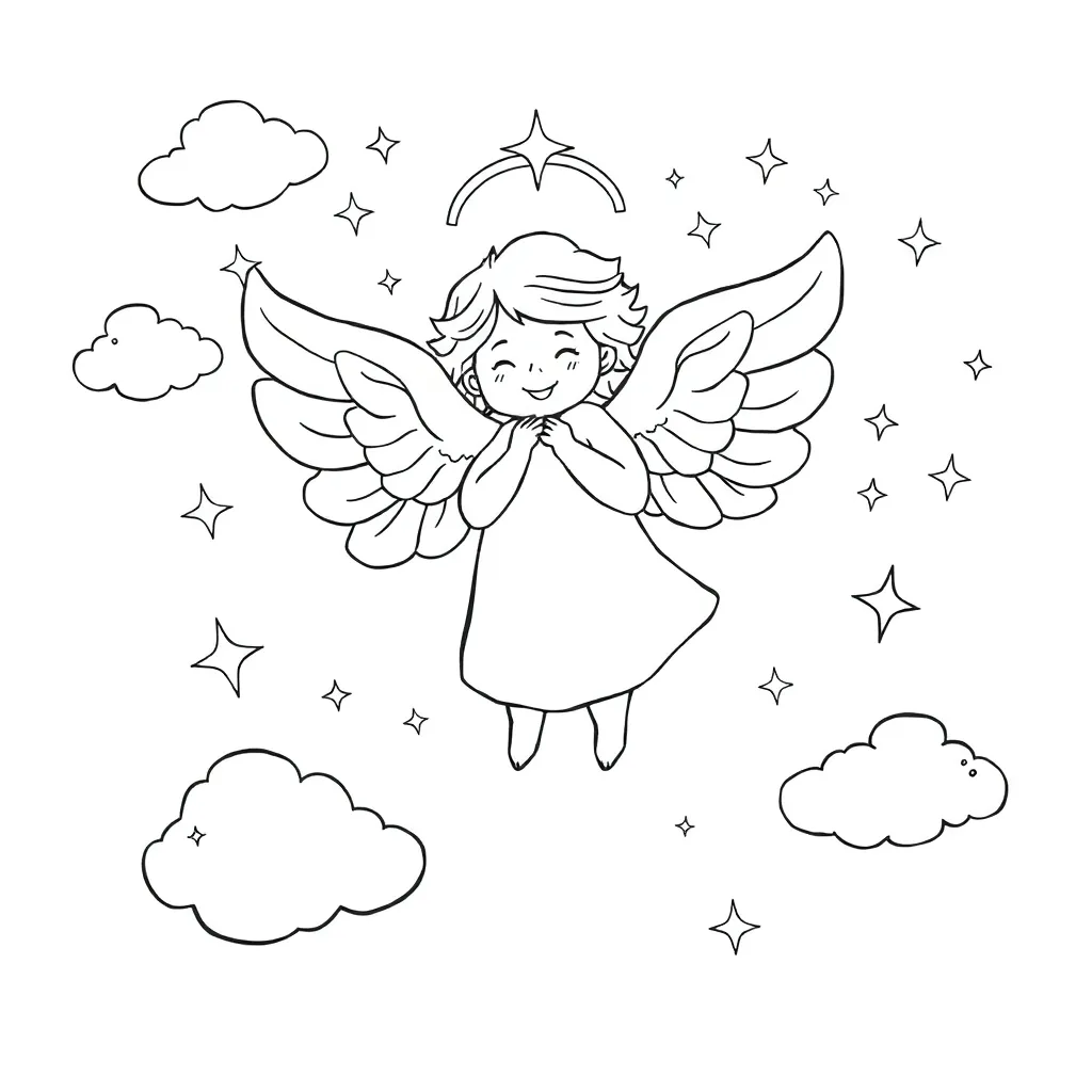 Angel coloring page