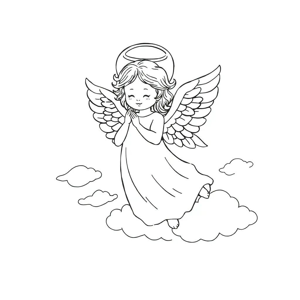 Angel coloring page