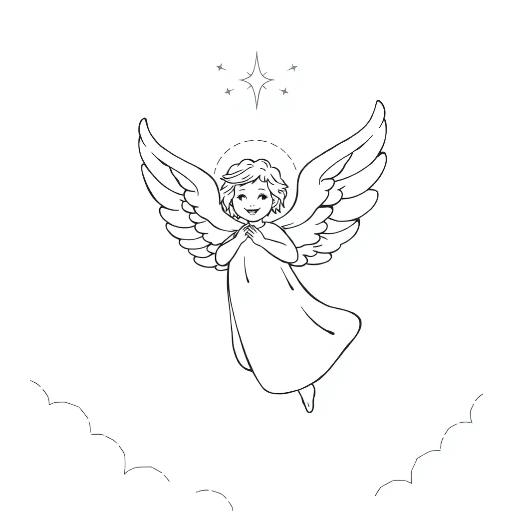Angel coloring page